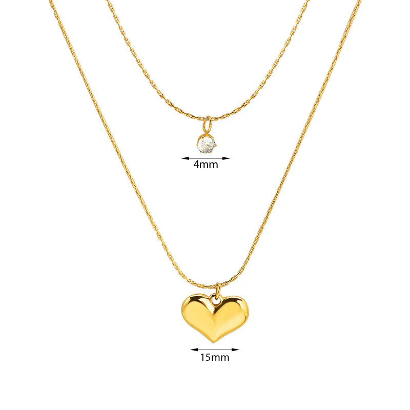 Double layer Heart Necklace