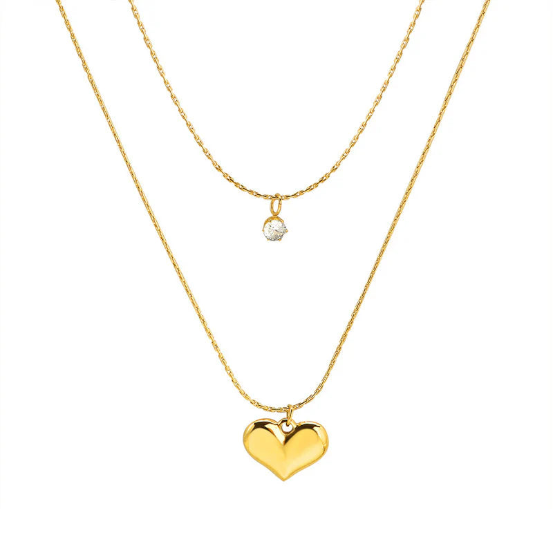 Double layer Heart Necklace
